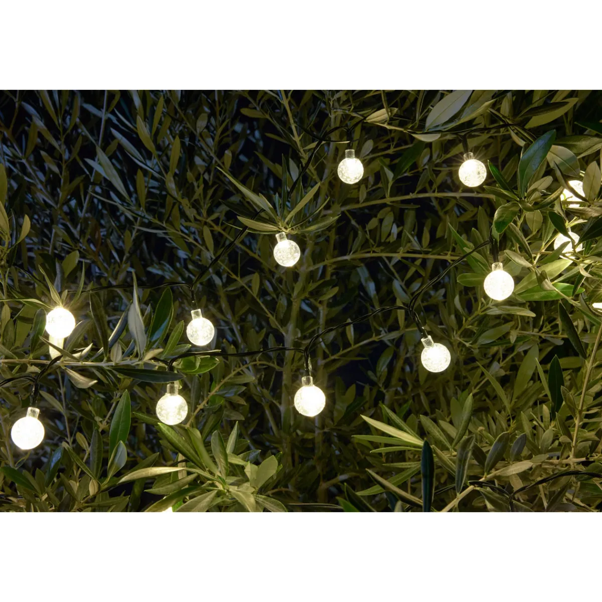 Flector Garten LED Solar Lichterkette Bubble