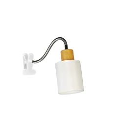 Klemmleuchte Marisa Holzoptik/Textil weiss^Flector Hot