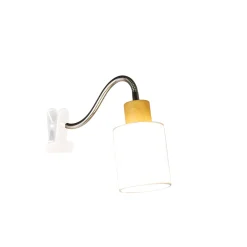 Klemmleuchte Marisa Holzoptik/Textil weiss^Flector Hot