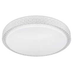 Flector LED-Deckenleuchte Clarice mit Kristallrand