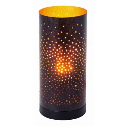 LED-Tischleuchte Kamina schwarz-gold 12 x 27 cm^Flector Best