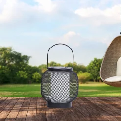 Solar-Laterne Kea inkl Flammeneffekt schwarz Metall^Flector