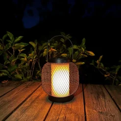 Solar-Laterne Kea inkl Flammeneffekt schwarz Metall^Flector