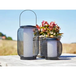 Solar-Laterne Kea inkl Flammeneffekt schwarz Metall^Flector