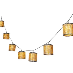 Solar-Lichterkette Golden Cubic Shine inkl 8 Lampenschirme gold*Flector New