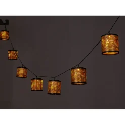 Solar-Lichterkette Golden Cubic Shine inkl 8 Lampenschirme gold*Flector New