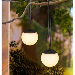 Solar-Pendelleuchte Aurora inkl Akku 9 warmweiße LED*Flector Discount