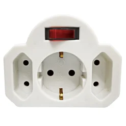 Flector Technik Steckdosenadapter mit Schalter 3-fach