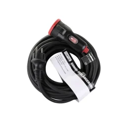 Verlängerungskabel mit Schalter 10m außen schwarz^Flector Technik Best