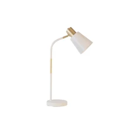 Tischleuchte Cleo HxD 55x12,5cm weiss-goldfuer E27 LM max. 40W*Flector Best