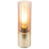 Tischleuchte Edison Amber mit Touchfunktion messing^Flector