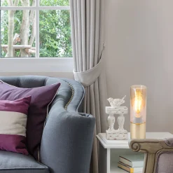 Tischleuchte Edison Amber mit Touchfunktion messing^Flector