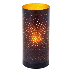 Flector Tischleuchte Kamina schwarz gold H 24 cm