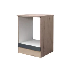 Flex-Well Herdumbauschrank „Tiago“ 60x85x60 cm, basaltgrau/San Remo Eiche