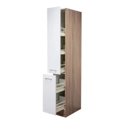 Flex-Well Küchen-Apothekerschrank „Samoa“, 30x200x57,1 cm, weiß/Sonoma Eiche