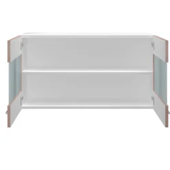 Flex-Well Küchen-Glasoberschrank „Samoa“, 100x54,8x32 cm, Sonoma Eicheoptik