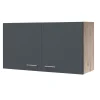 Flex-Well Küchenoberschrank „Tiago“, 100x54,8x32 cm, basaltgrau/San Remo Eiche