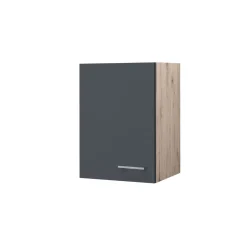 Küchenoberschrank „Tiago“, 40x54,8x32 cm, basaltgrau/San Remo Eiche^Flex-Well New