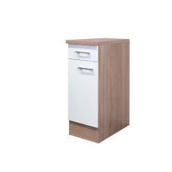 Flex-Well Küchenunterschrank „Samoa“, 30x85x60 cm, weiß/Sonoma Eiche