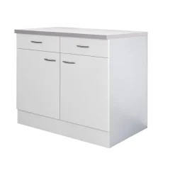 Küchenunterschrank „Wito“, 100x85x60 cm, weiß^Flex-Well Outlet