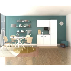 Singleküche „WITO 1005-000“, 150x60 cm, weiß*Flex-Well Online