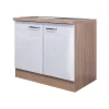 Spülenunterschrank „Valero“, 100x82,2x57,1 cm, weiß/Sonoma Eiche, inkl. Spüle^Flex-Well