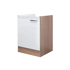 Flex-Well Spülenunterschrank „Valero“, 50x82,2x57,1 cm, weiß/Sonoma Eiche