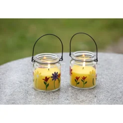 Flower Power Citronella Duftkerze SERA im Glas 8 x 9,2 cm