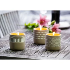Flower Power Citronellakerze DURO im Terracottatöpfchen 10x10 cm^ Best