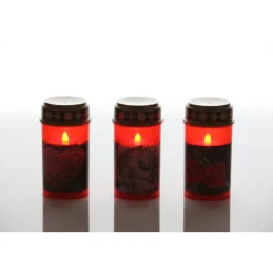 Flower Power LED Outdoor Grablampe mit Dorn TUMBA RED 7 x 13 cm Kunststoff