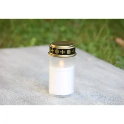 Flower Power LED Outdoor Grablampe mit Dorn SPINA WHITE 7 x 13 cm Kunststoff^ Hot