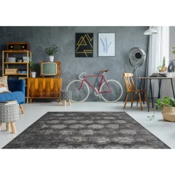 Fransenteppich Baroque 700 anthrazit