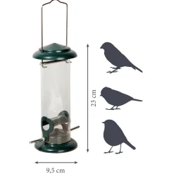 Futterspender zum Aufhängen 9,5 x 9,5 x 23 cm Metall Dunkelgrün