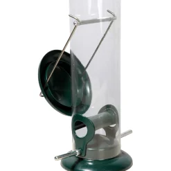 Futterspender zum Aufhängen 9,5 x 9,5 x 23 cm Metall Dunkelgrün