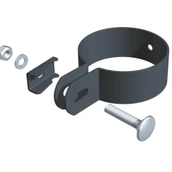 Alberts GAH Endschelle verzinkt anthrazit für Pfosten 60 mm