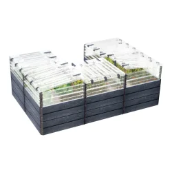 Garantia Hochbeet Ergo Quadro TurboPlus U L 80t Stone, inkl. FLORA Wassersparsystem