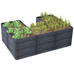 Hochbeet Ergo Quadro U L 75 Stone, inkl. FLORA Wassersparsystem*Garantia Clearance