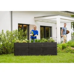 Hochbeet Ergo Quadro U L 75 Stone, inkl. FLORA Wassersparsystem*Garantia Clearance