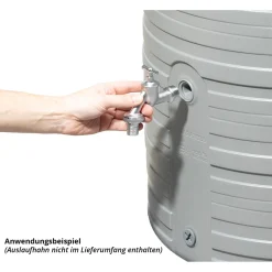 Regentonne Nordic 2in1 300 Liter steingrau inkl. Deckel*Garantia