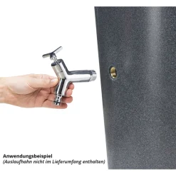 Garantia Regentonne Stone 2in1 210 Liter lava inkl. Pflanzschale