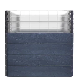 Hochbeet Ergo Quadro Turbo 75 mit Wachstumsmodul 420 L grau*Garantia