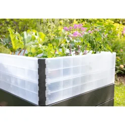 Hochbeet Ergo Quadro Turbo 75 mit Wachstumsmodul 420 L grau*Garantia