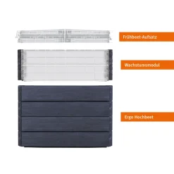 Garantia Hochbeet ERGO QUADRO TurboPlus M 85 Wood inkl FLORA