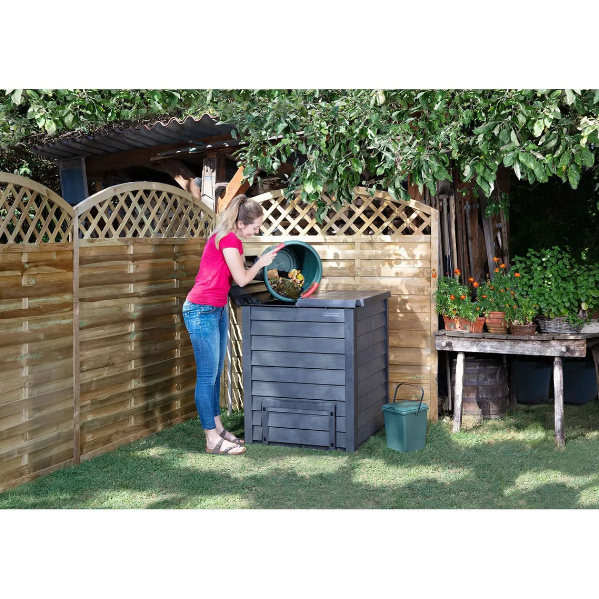 Garantia Komposter Thermo Wood 400 L anthrazit-braun