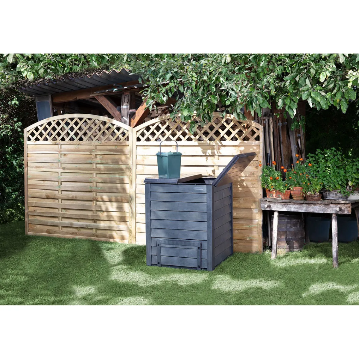 Garantia Komposter Thermo Wood 400 L anthrazit-braun