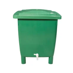 Garantia Regentonne eckig 210 L grün inkl Deckel und Auslaufhahn