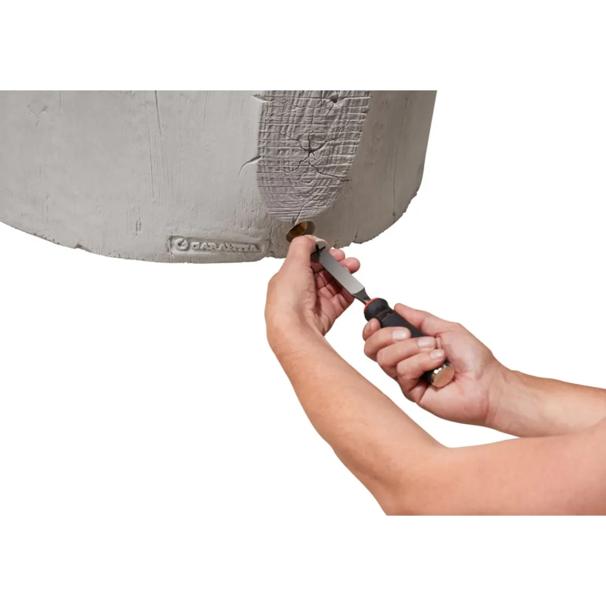 Regentonne Woodstock Baumstamm 250 L grau*Garantia Clearance