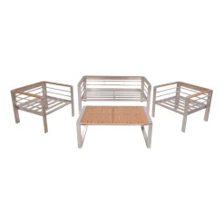 Garden Pleasure Lounge-Set FLORENCE, 4-tlg. Aluminiumrahmen, chamagner, Non-Wood* Online