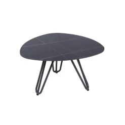 Garden Pleasure Tisch ALINA Aluminium, gesinterter Stein, schwarz^ Outlet