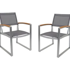 Garden Pleasure Tischgruppe AVA 5-tlg. Aluminium, Nonwood, Kunststoffgewebe